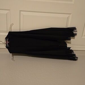 Black suede fringe vest